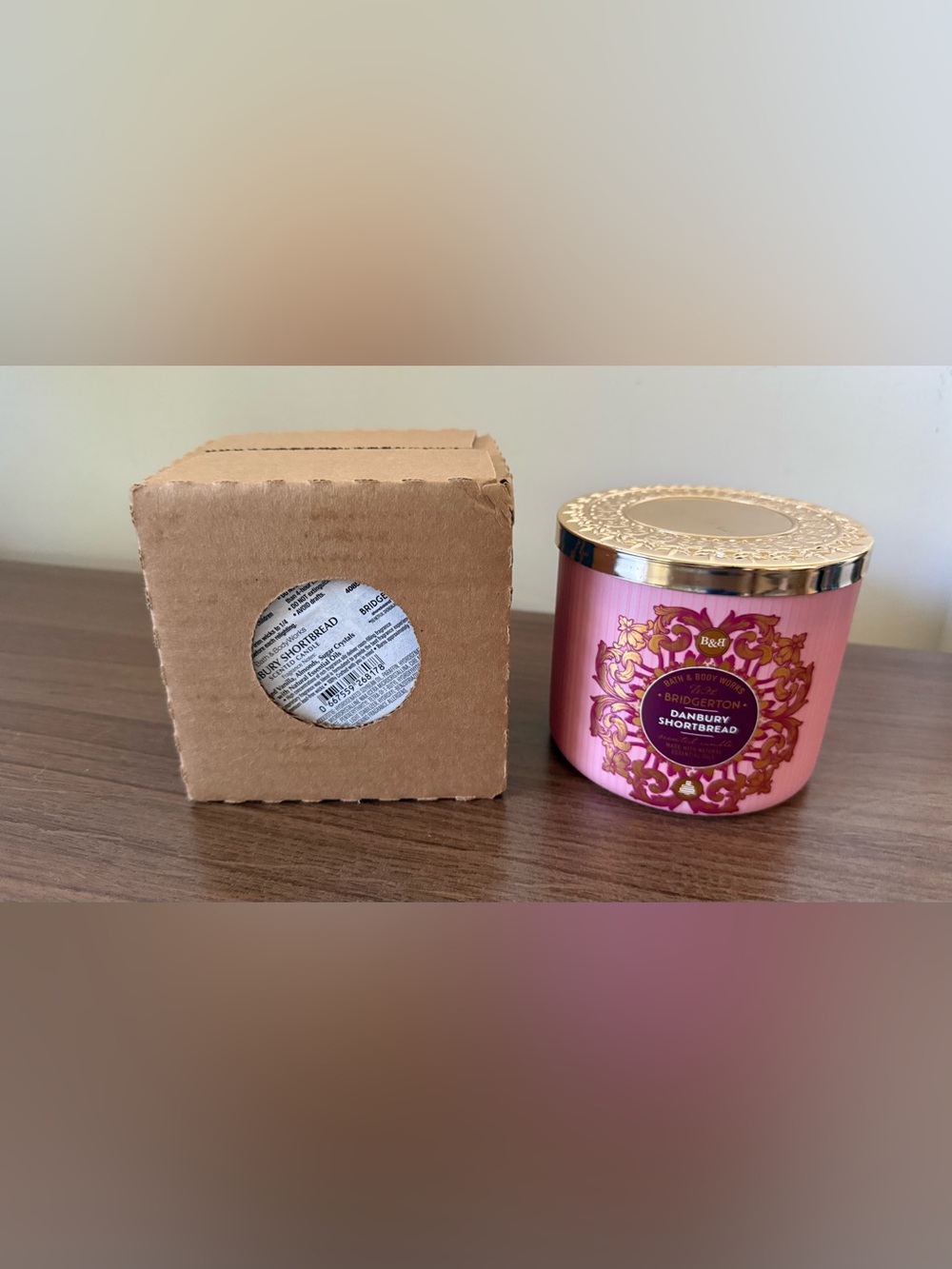 Two DANBURY SHORTBREAD 3 Wick Candles